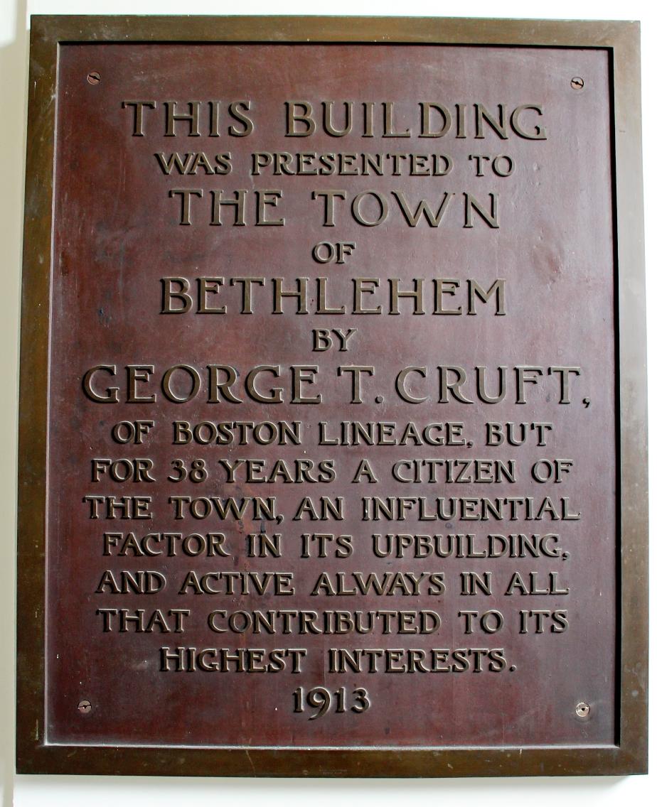 Bethlehem NH Town Hall Presentation Plate