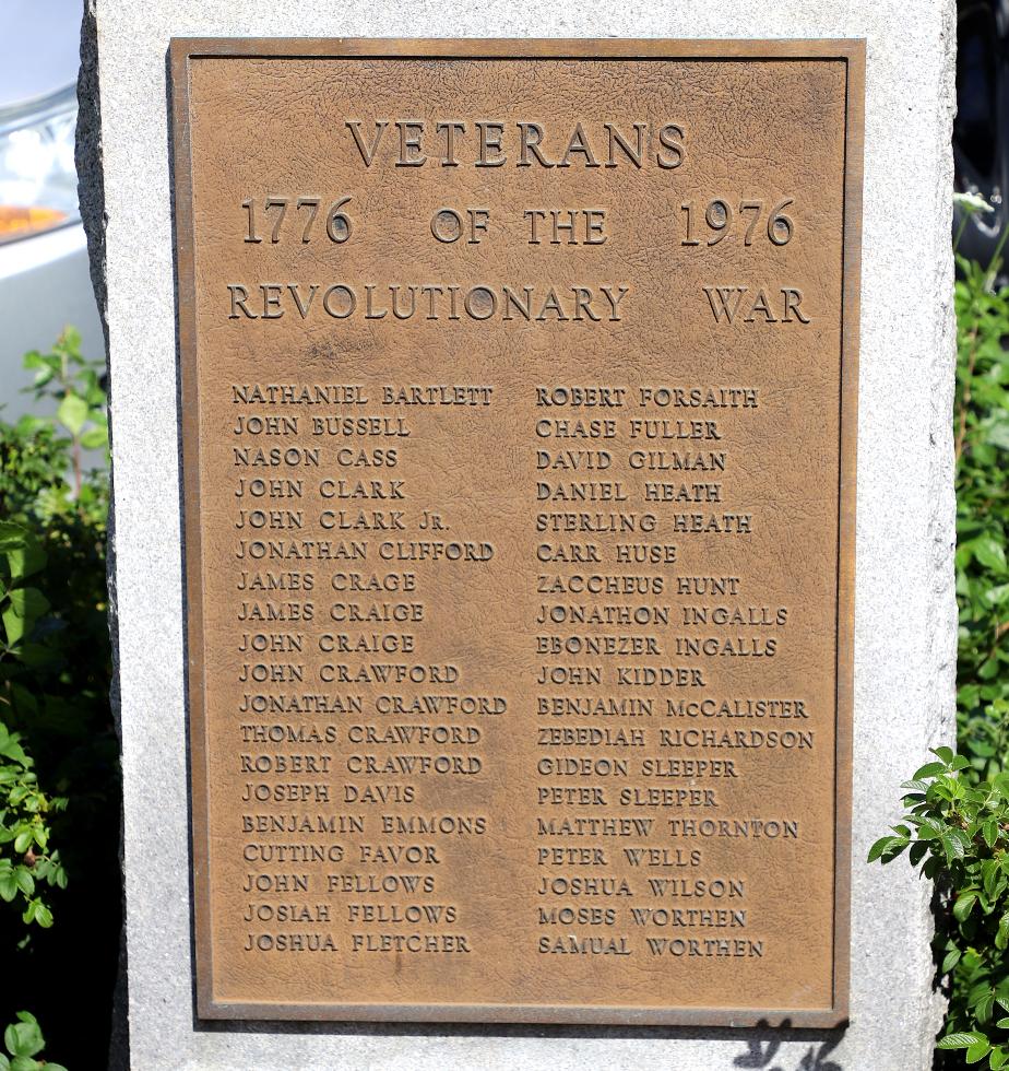 Bristol NH Revolutionary War Veterans Memorial