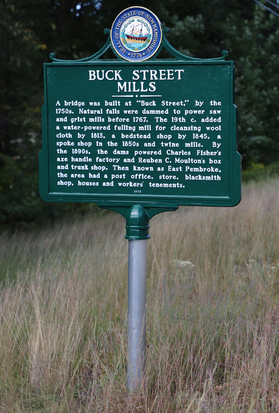 Buck Street Mills Historical Marker