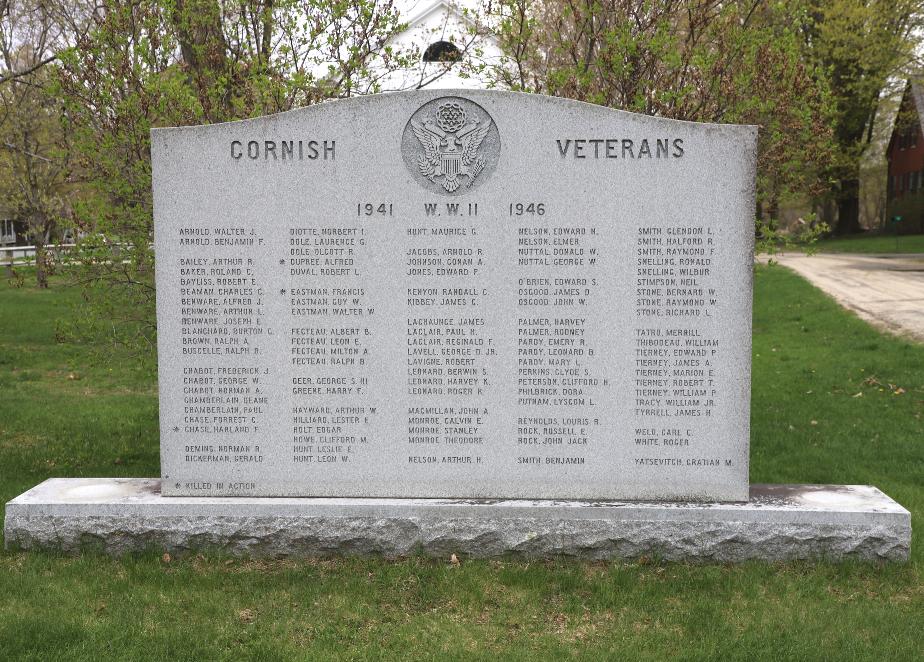 Cornish NH WWII Memorial