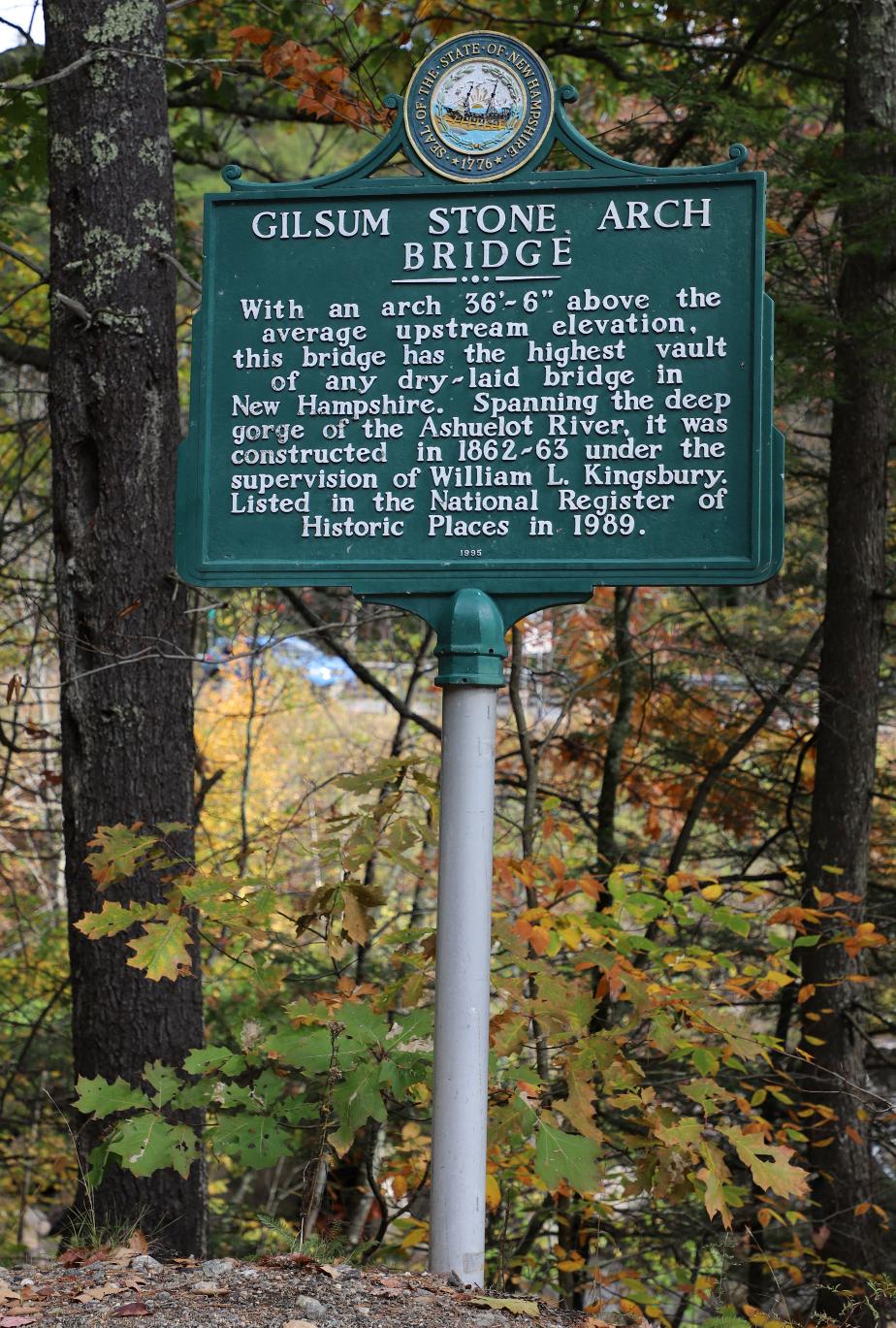 Gilsum Stone Arch Bridge Historical Marker