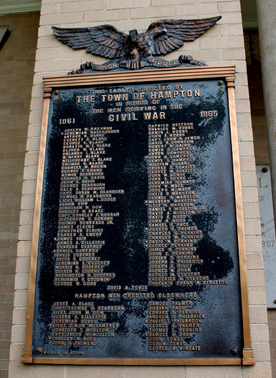 Hampton New Hampshire Civil War Veterans Memorial