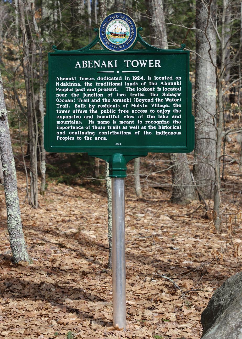 Abenaki Tower Historical Marker 285 - Tuftonboro NH