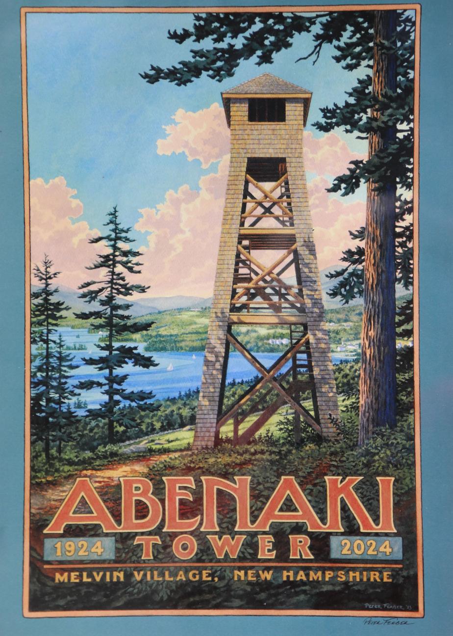 Abenaki Tower Historical Marker 285 - Tuftonboro NH Centennial Poster