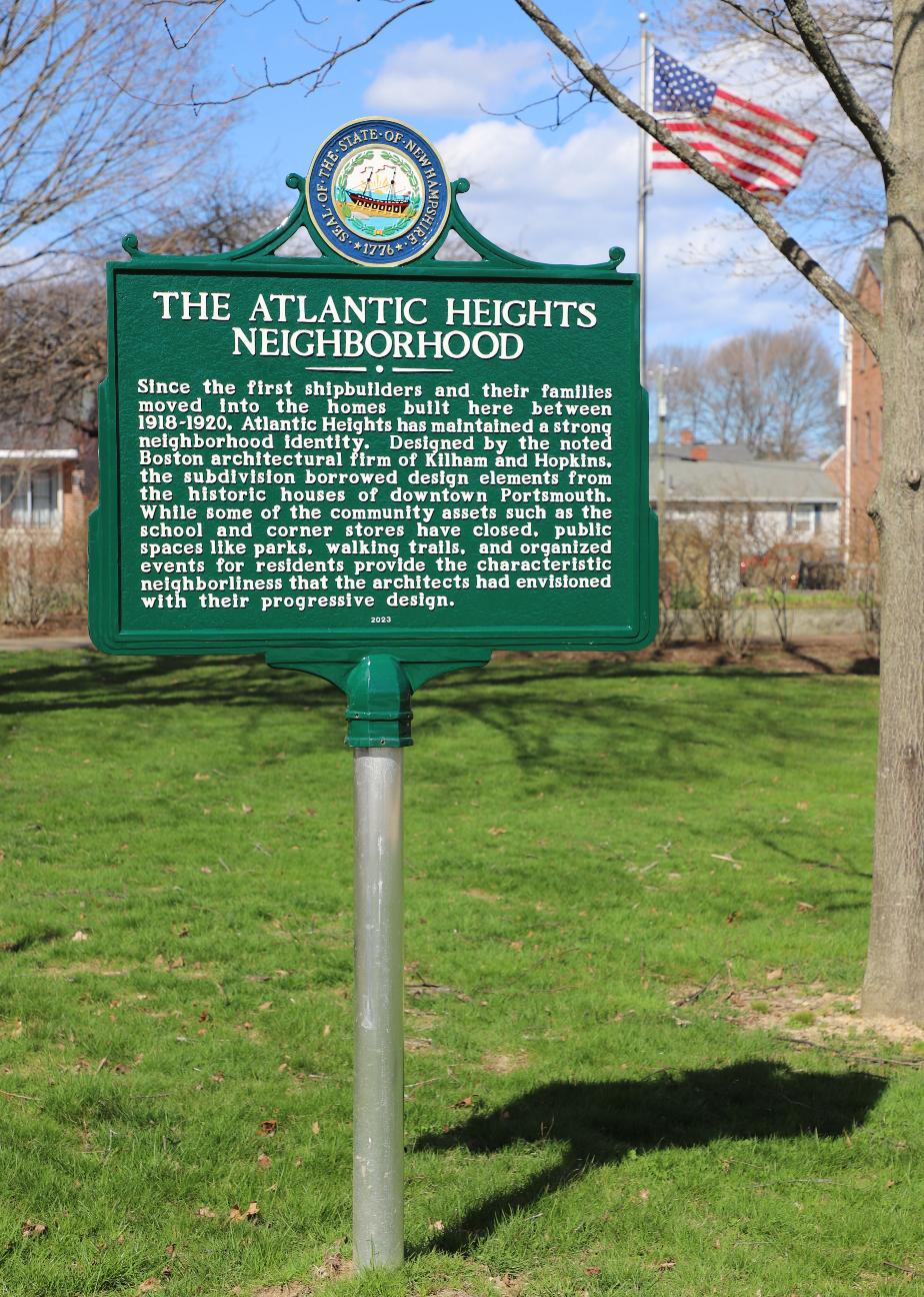 Atlantic Heights Neighborhood - NH Historical Marker #286 - Portsmouth, New Hampshire
