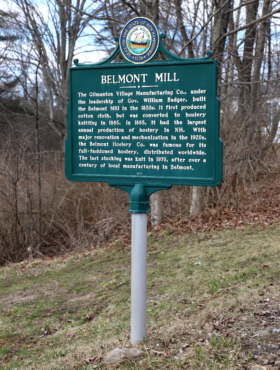 Belmont Mills Historical MArker #235 - Belmont New Hampshire