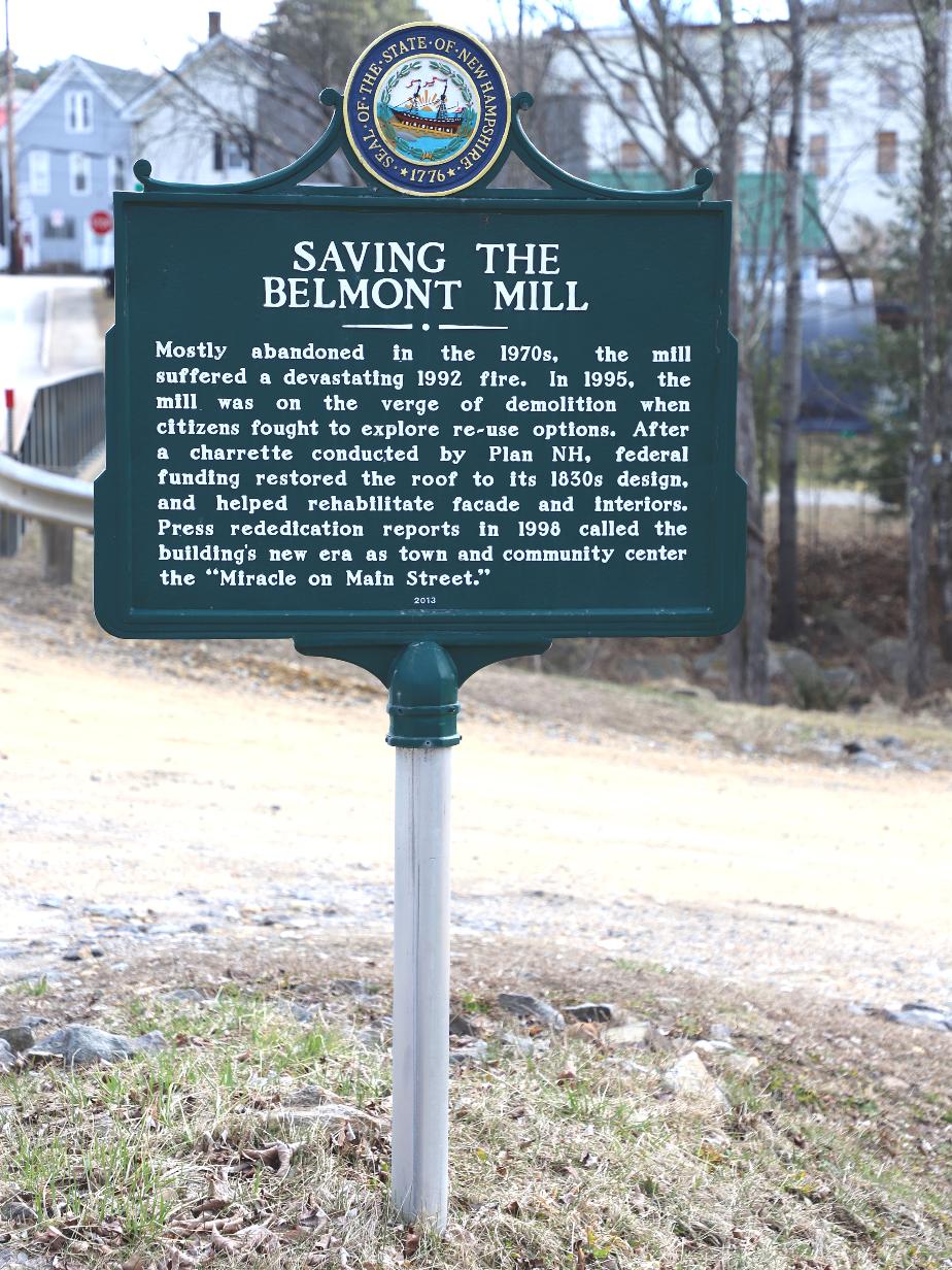 Belmont Mills Historical MArker #235 - Belmont New Hampshire