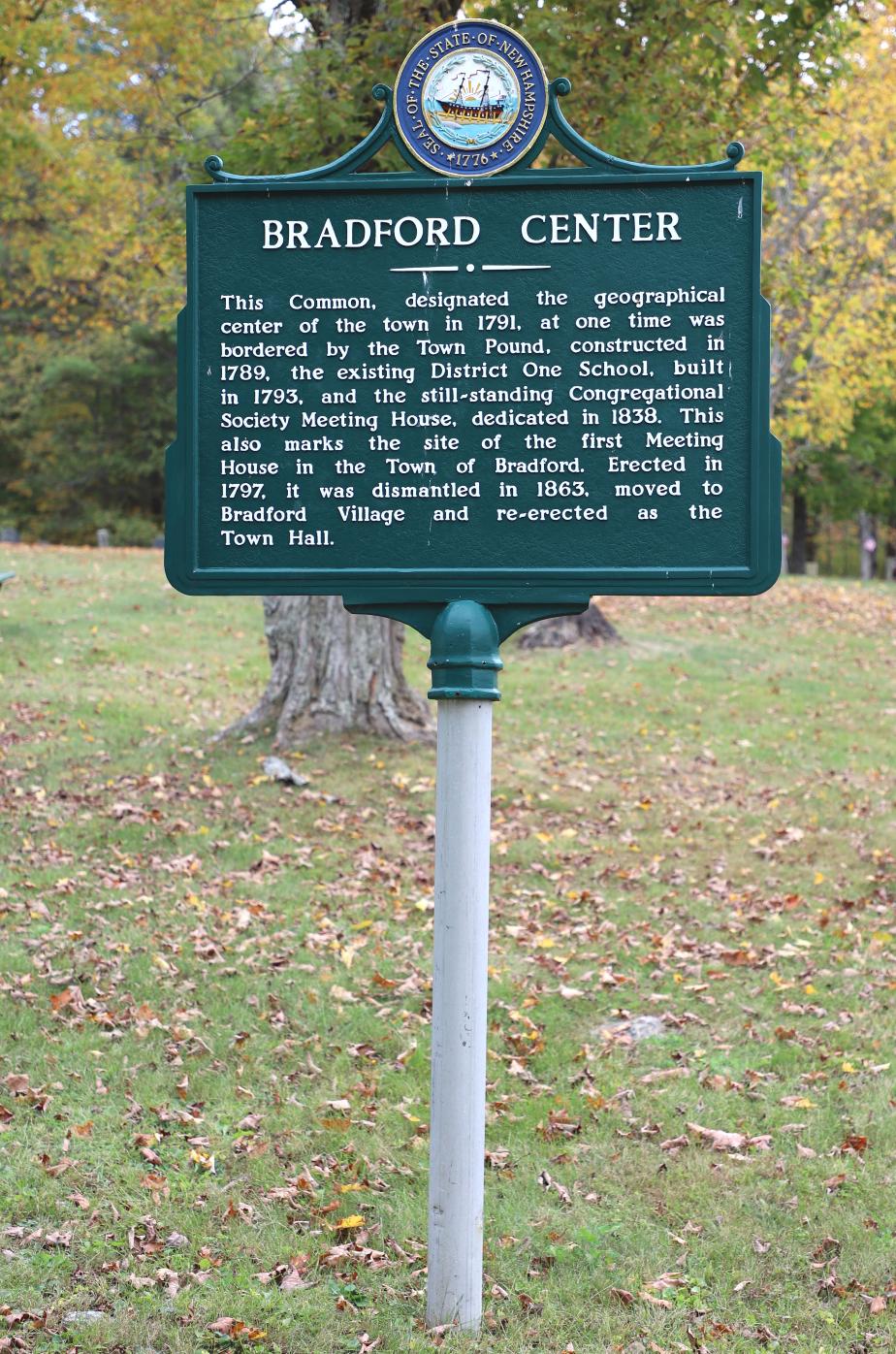 Bradford Center Historical Marker -01