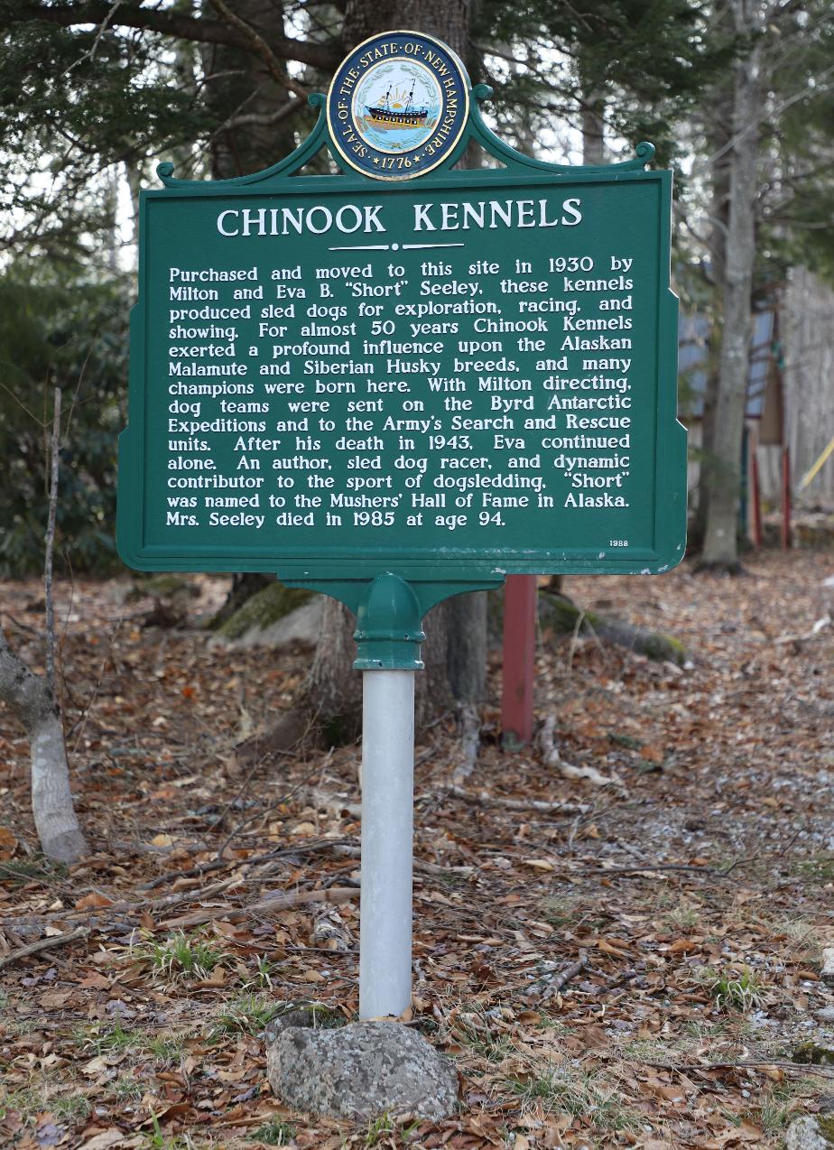 Chinook Kennels Historical Marker #155 Tamworth - Wonalancet