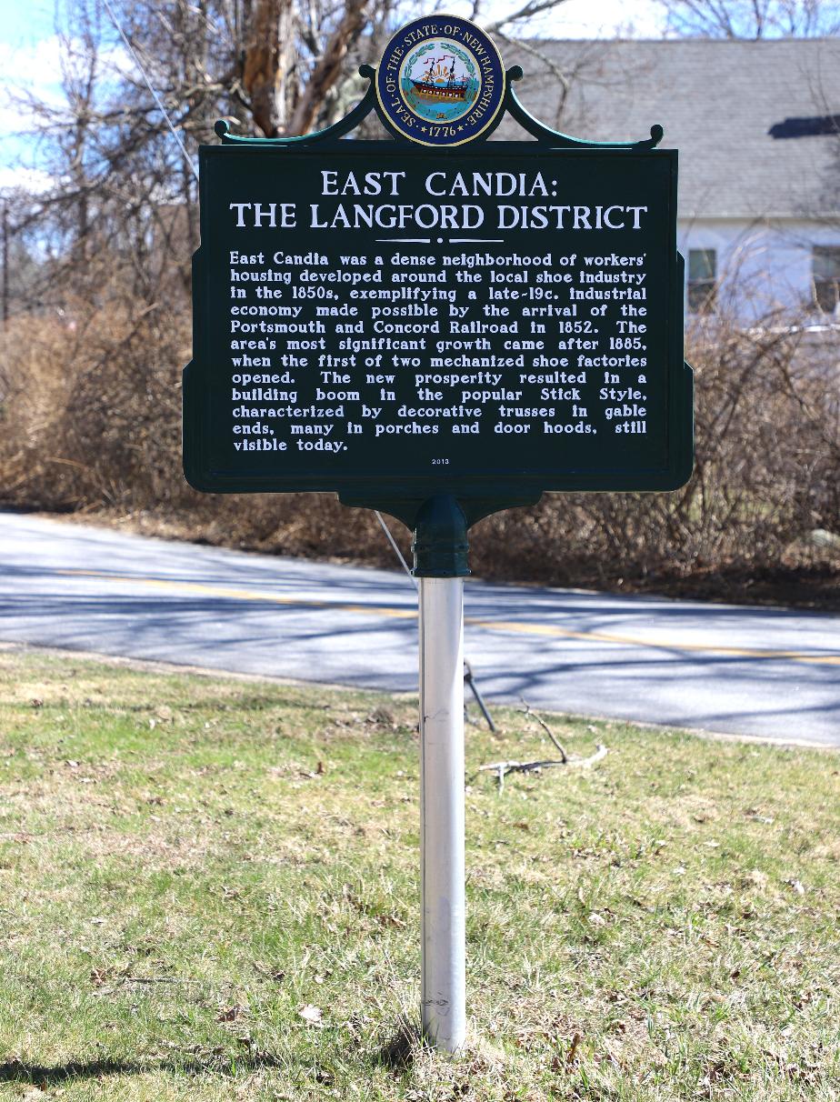 East Candia - The Langford District -  NH Historical Marker #237