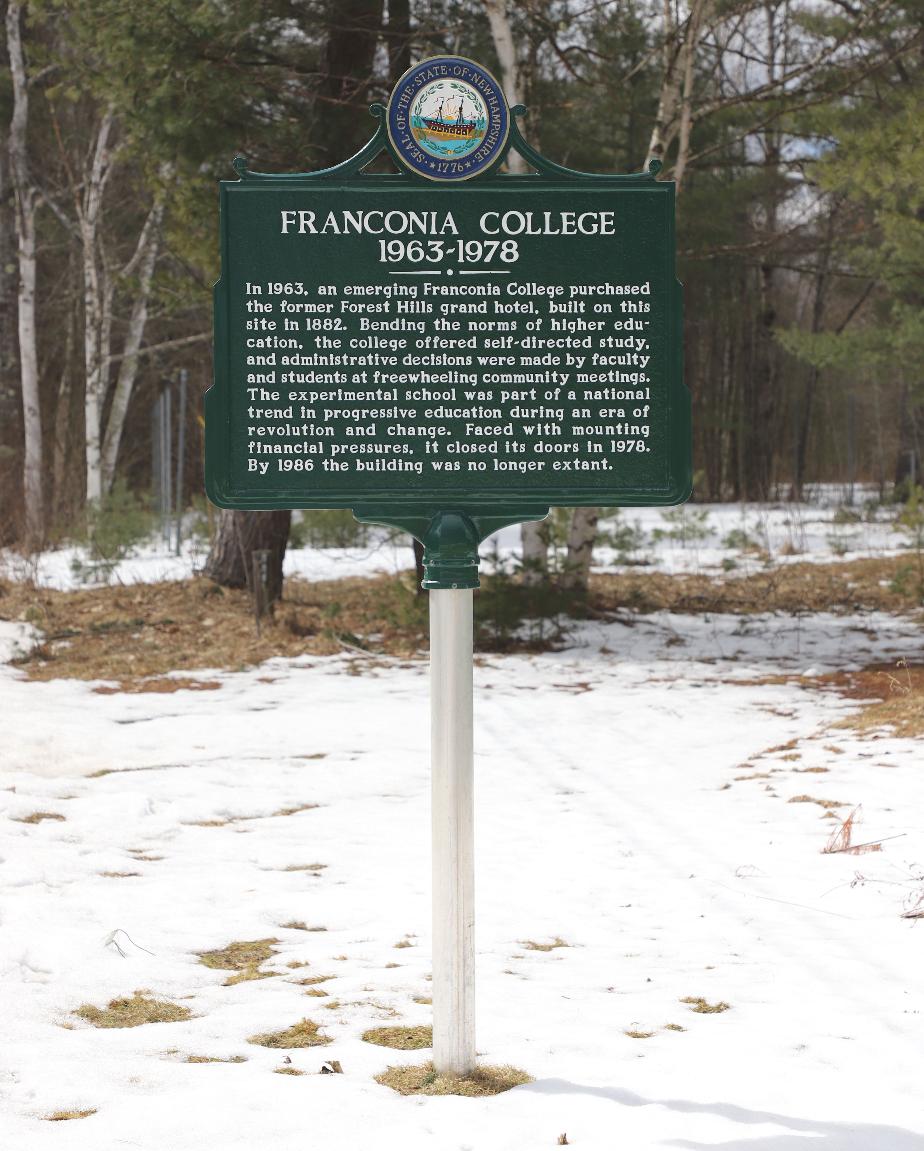 Franconia College Historical Marker 263 - Franconia New Hampshire