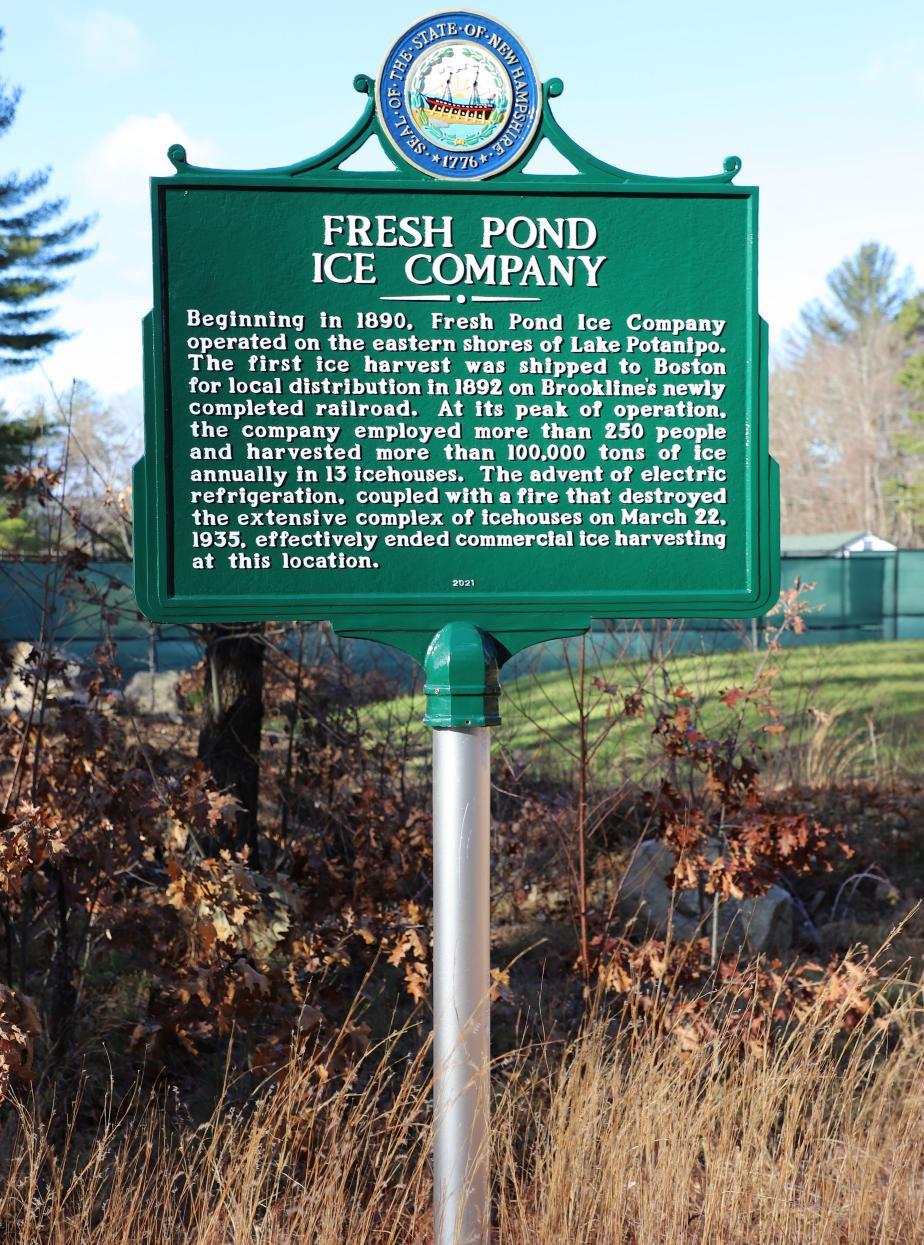 Fresh Pond Ice Company Historical Marker - Brookline NH #271