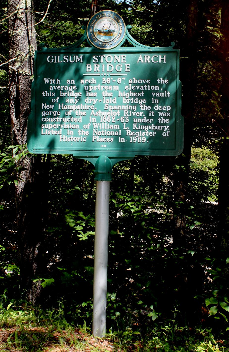 Gilsum Stone Arch Bridge Historical Marker