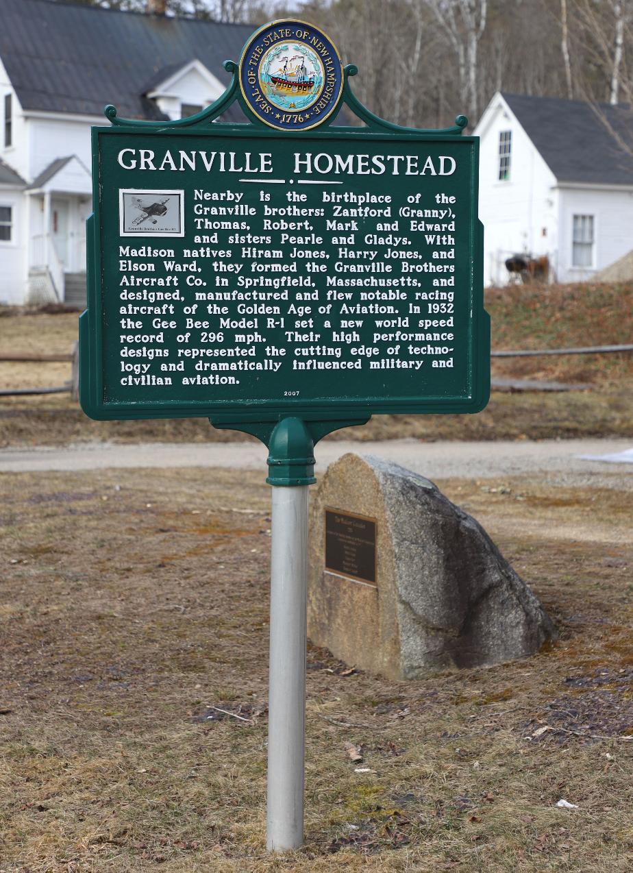 Granville Homestead Historical Marker #207 - Madison New Hampshire