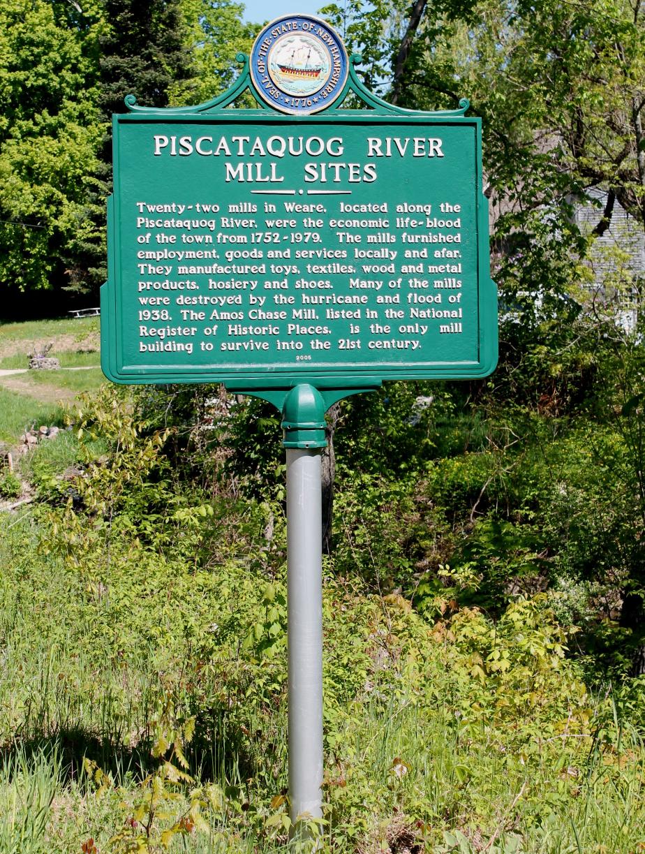 Piscataquog Mill Sites Historical Marker