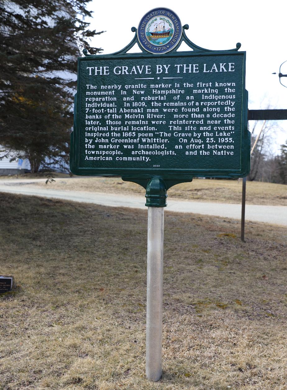 Grave by the Lake Historical Marker #274 - Tuftonboro New Hampshire