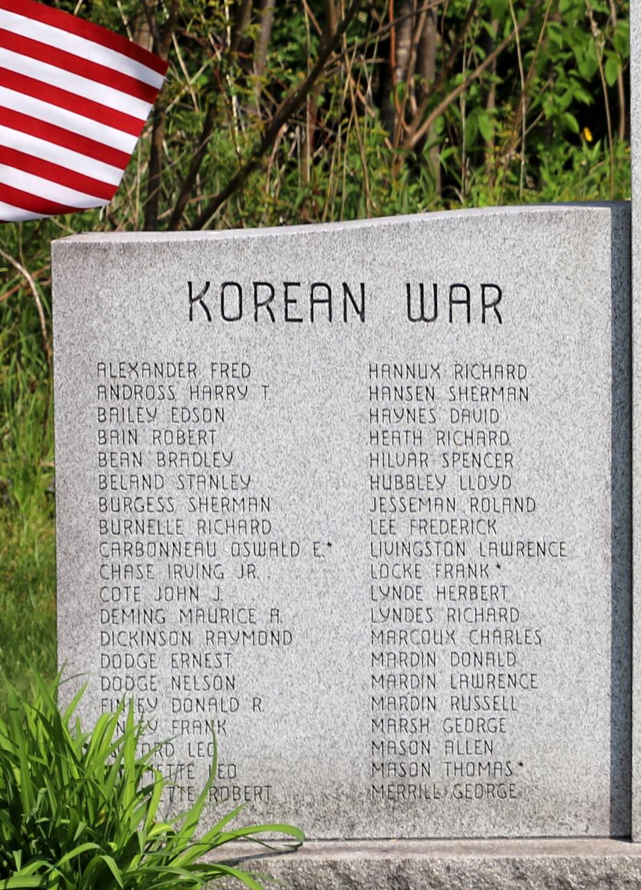 Lisbon NH Korean War Honor Roll