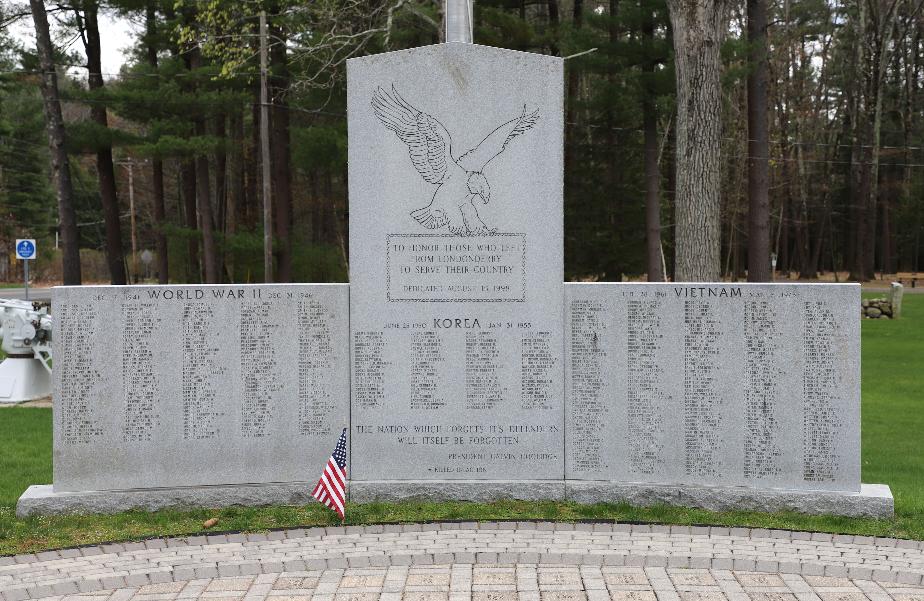 Londonderry New Hampshire World War Ii Korean War & Vietnam War Veterans Memorial