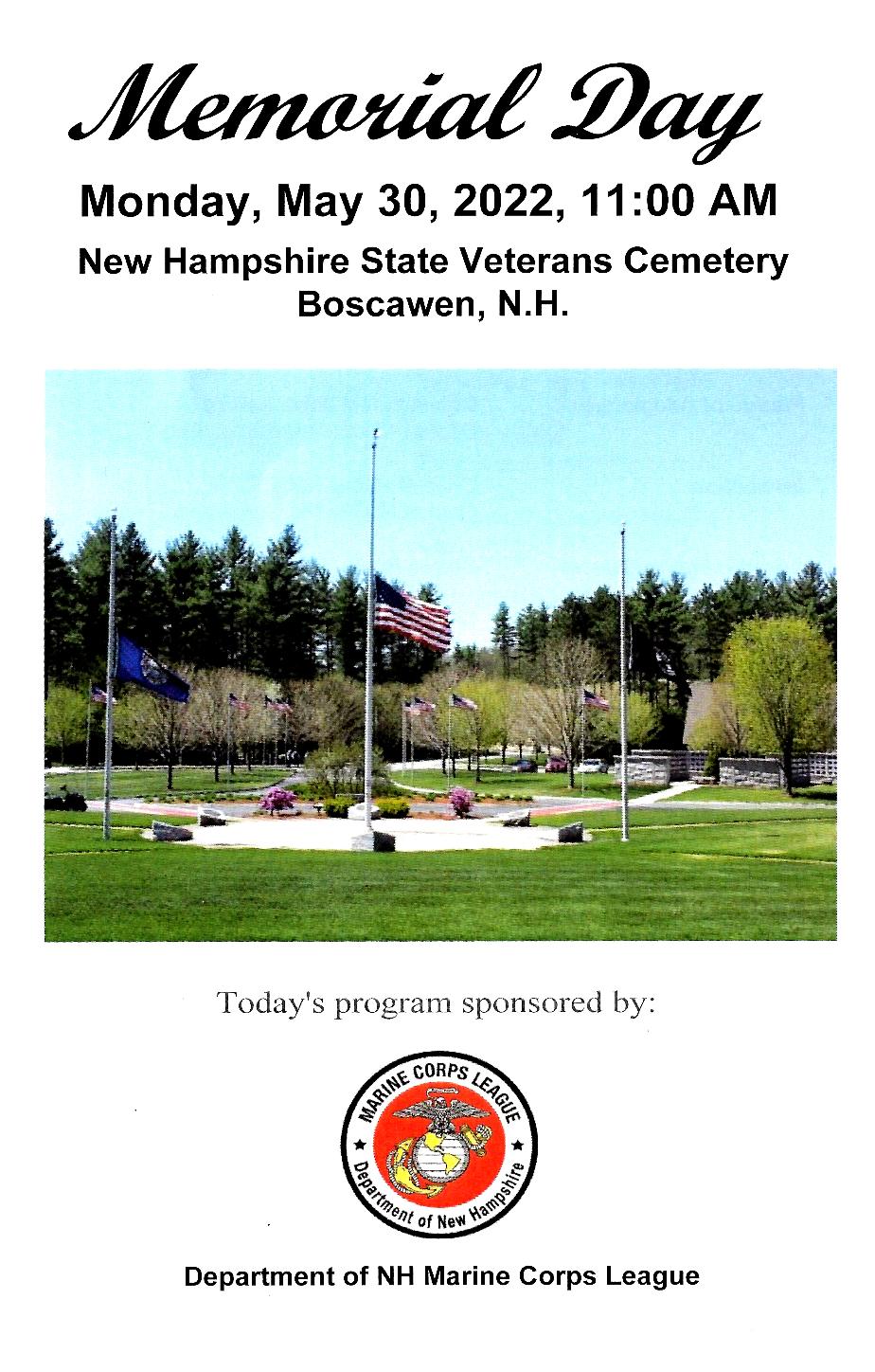 NH State Veterans Cemetery Memorial Day 2022