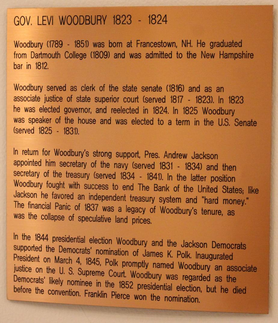 Levi Woodbury NH Governor State House Portrait