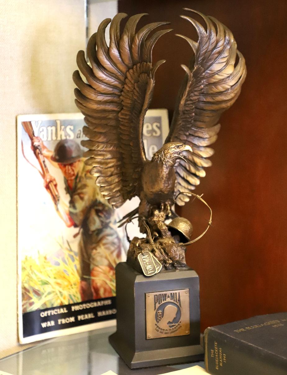 NH State Veterans Cemetery Display Case - POW-MIA Eagle