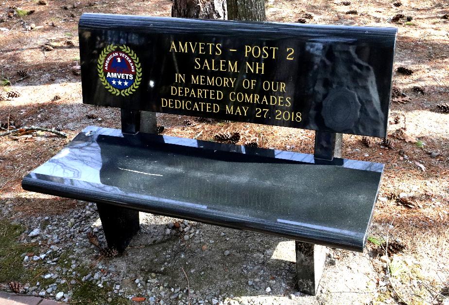 NH State Veterans Cemetery - AMVETS Chapter 2 Salem NH Bench