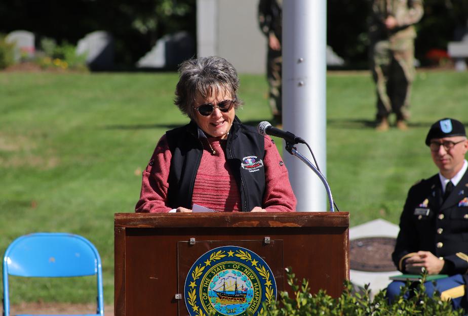 NH State Veterans Cemetery 25th Anniversary - General Gretchen Dunkelberger reading Poem
