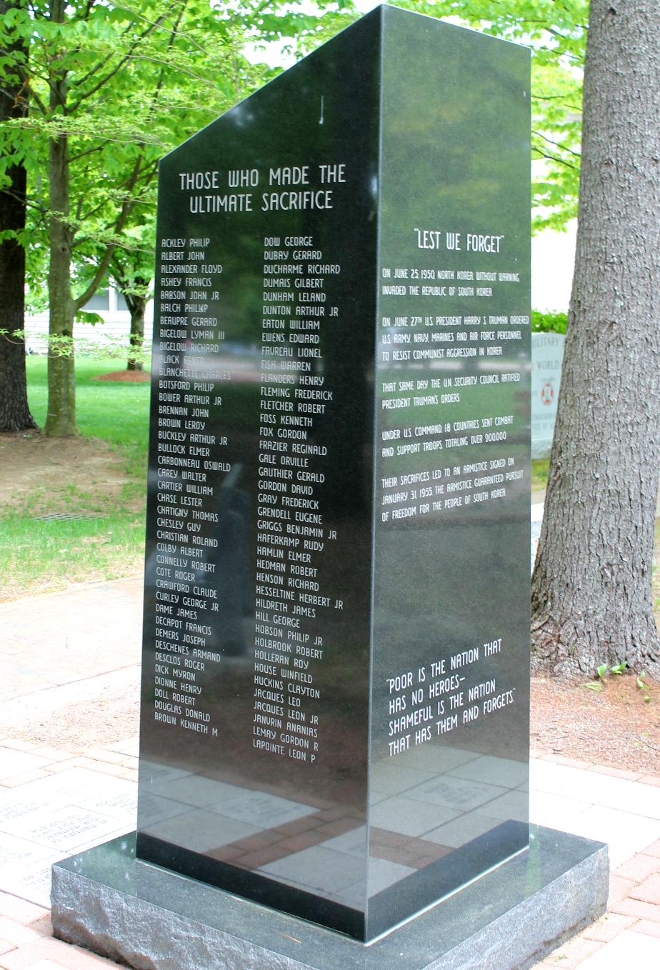 NH Korean War Memorial - NH State Veterans Cemetery