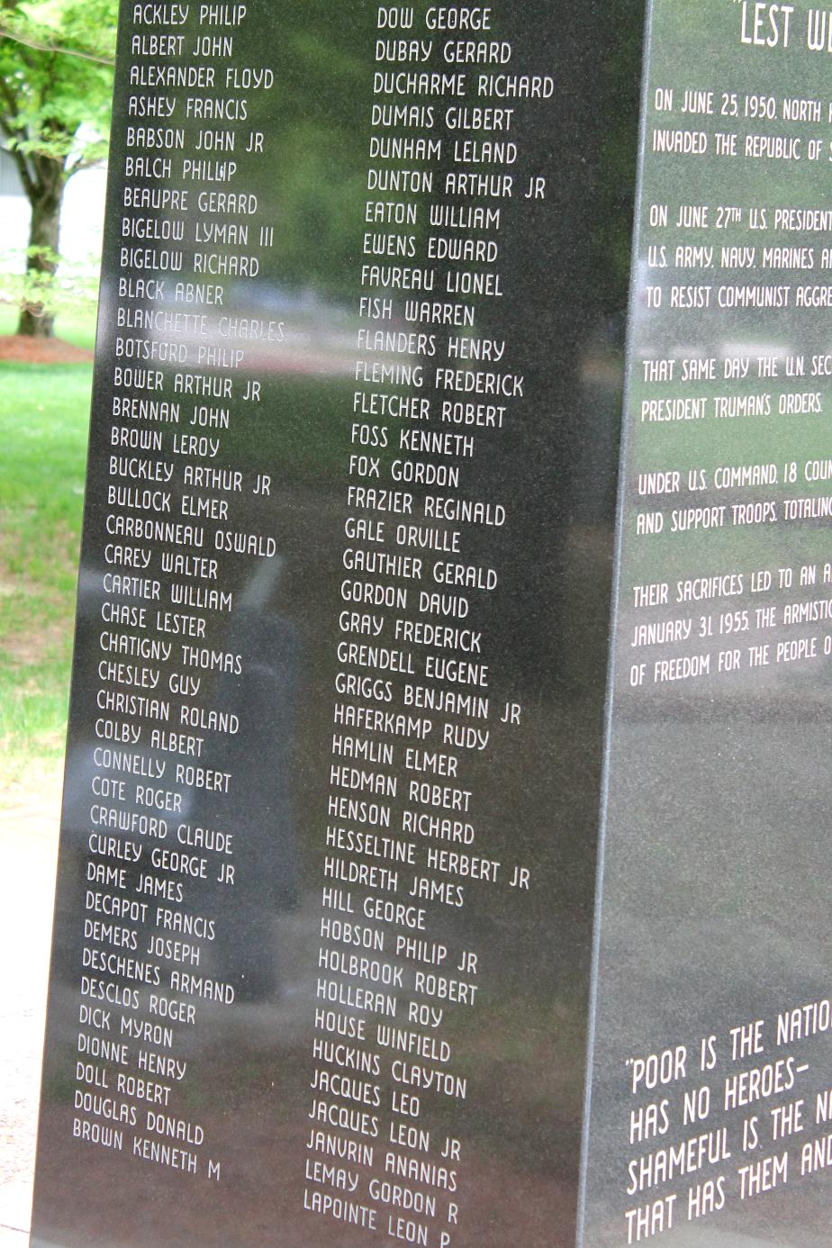 NH Korean War Memorial - NH State Veterans Cemetery