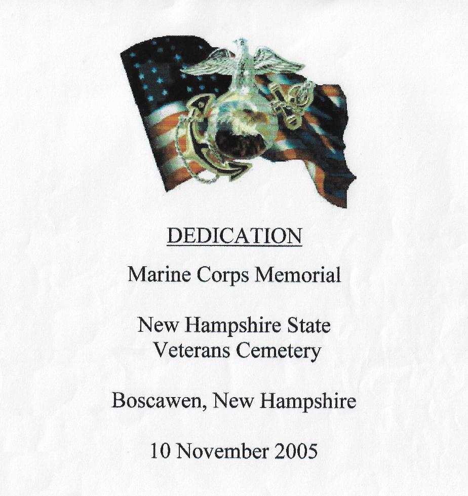 NH State Veterans Cemetery Dedicated Nov 10 2005