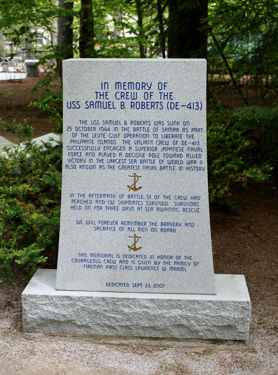 New Hampshire State Veterans Cemetery - USs Samuel B Roberts Memorial