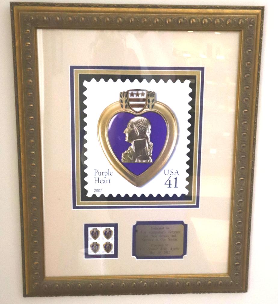 Purple Heart Plaque - Presented by Senator Kelly Ayotte May 30 2012