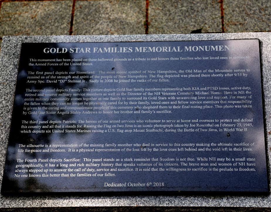 NH State Veterans Cemetery - Gold Star Family Memorial