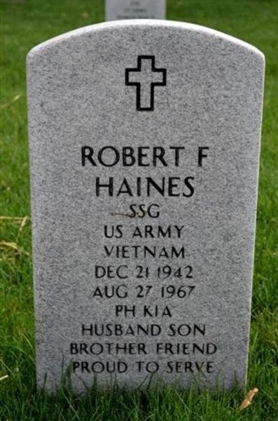 Robert Frederick Haines Loudon NH Vietnam War Casualty - NH State Veterans Cemetery - Section 6 - Row 0