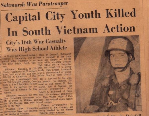 Thomas John Saltmarsh Concord NH Vietnam Casualty