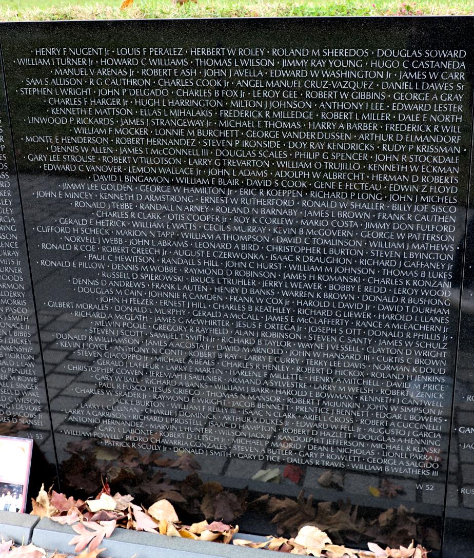 Vietnam War Memorial Wall - Panel W52 - Gary Wayne Ball Walpole NH