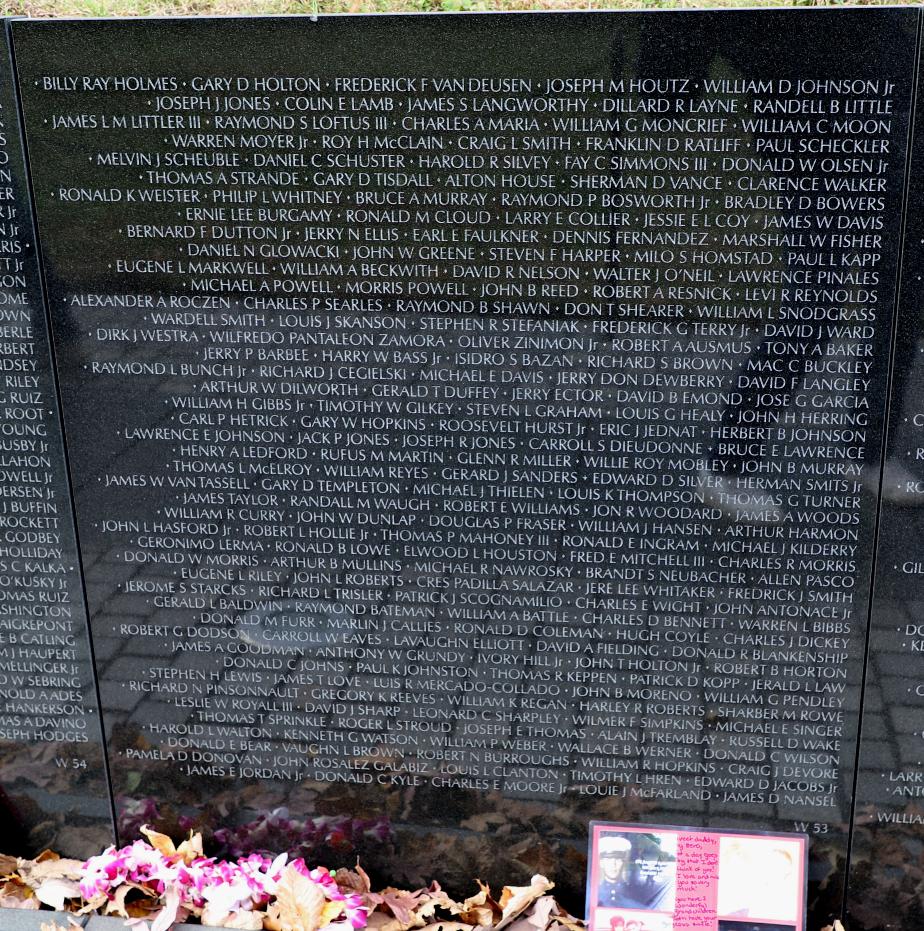 Vietnam War Memorial Wall Panel W-53 Charles Joseph Dickey Line 33 Lancaster Nh Vietnam War Casualty