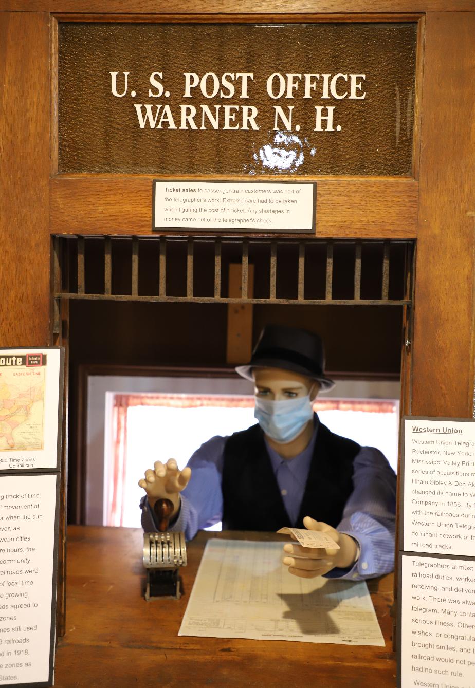 NH Telephone Museum - Railroad Communications Exhibit - Warner Post Office