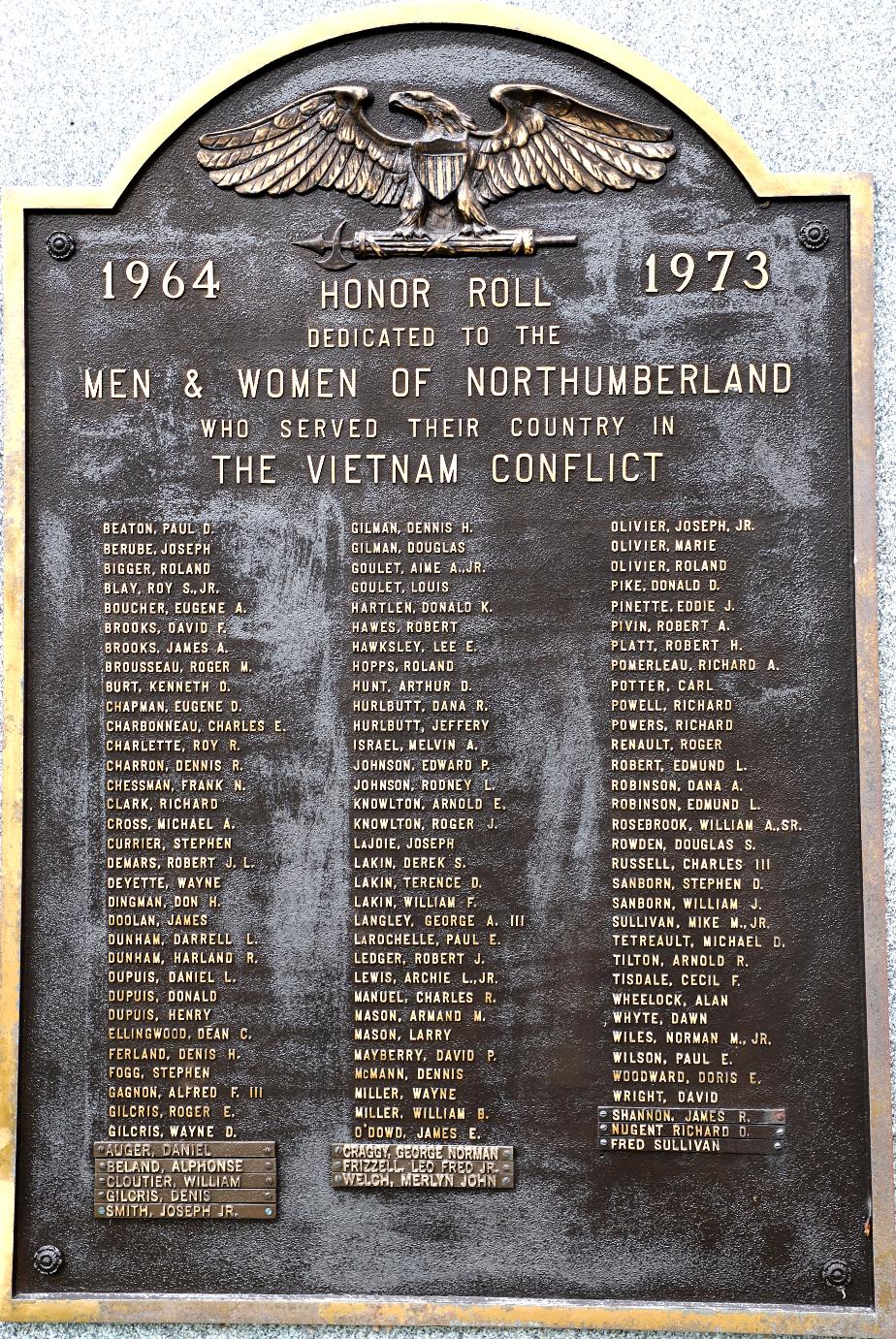Northumberland New Hampshire Vietnam War Veterans Memorial