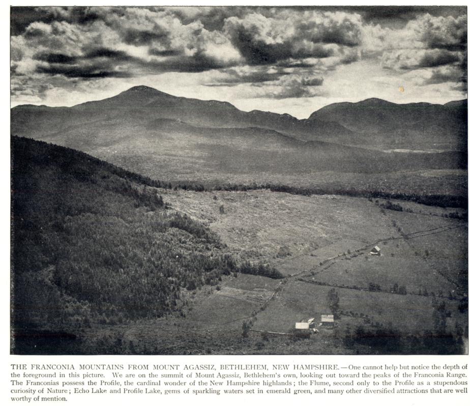 Franconia Mountains from Mount Agassiz - Bethlehem NH 1908