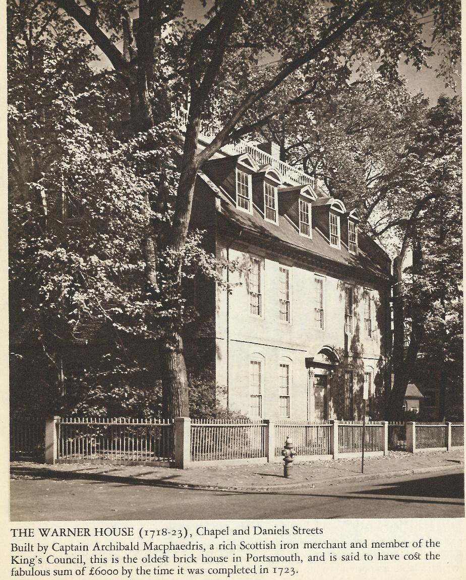 Warner House, Chapel St Portsmouth NH, 1940