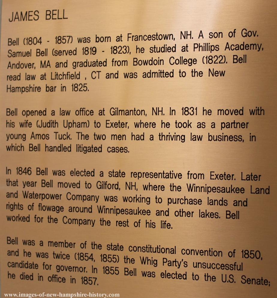 James Bell - NH State House Portrait Plate