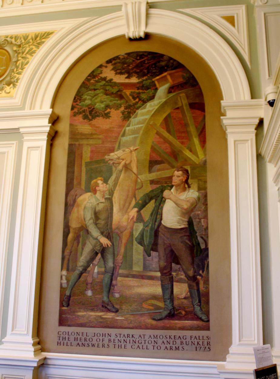 John Stark at Amoskeag Falls NH State House Painting