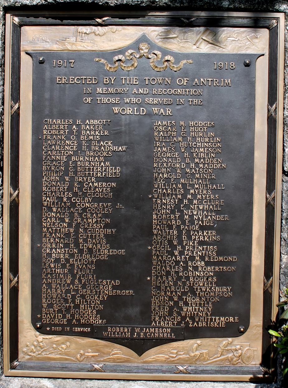 Antrim New Hampshire World War I Veterans Memorial