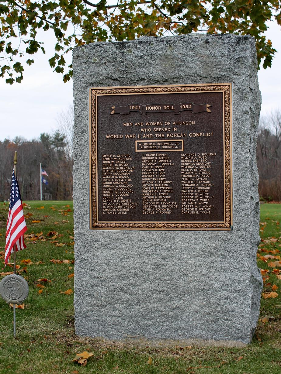 Atkinson New Hampshire World War II & Korean War Veterans Memorial