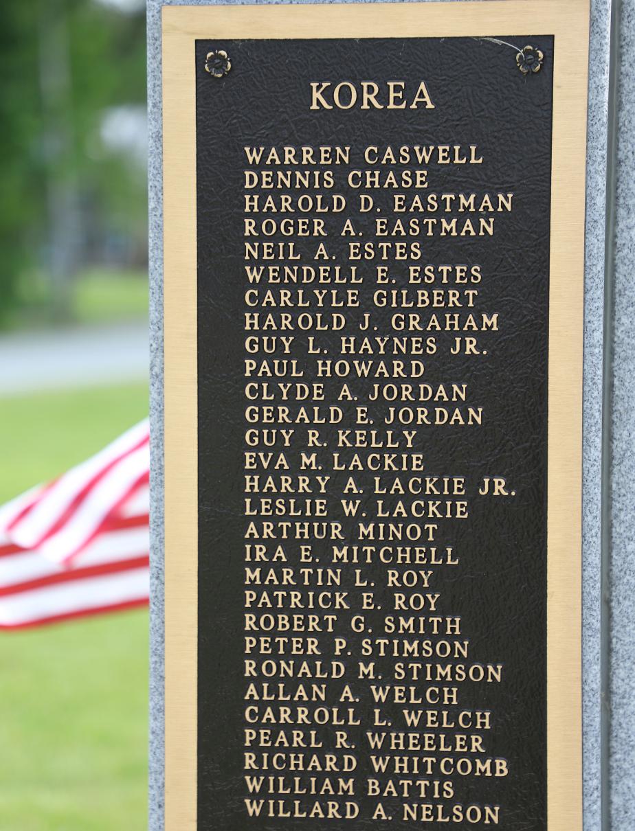 Bath NH Korean War Memorial