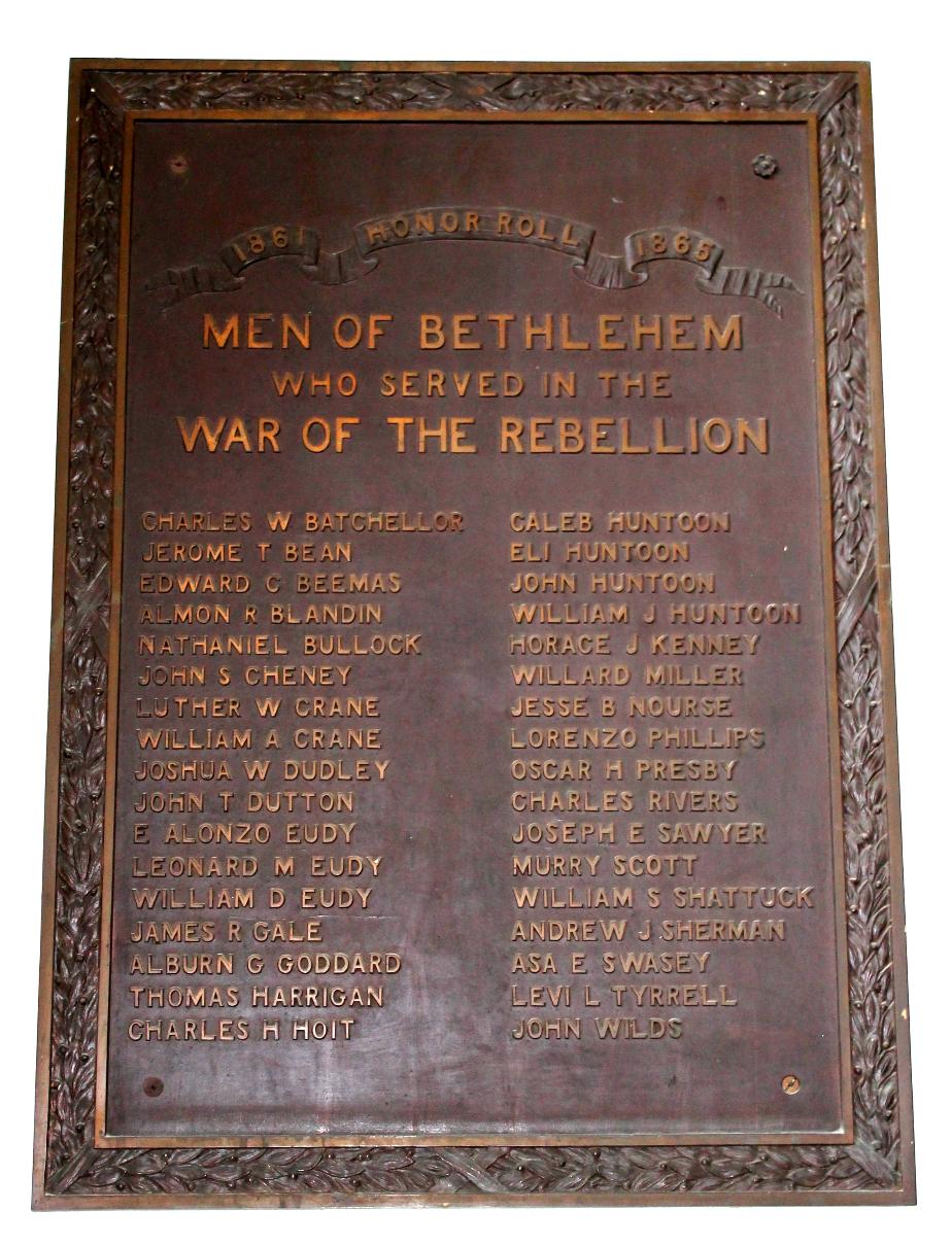 Bethlehem New Hampshire Civil War Honor Roll