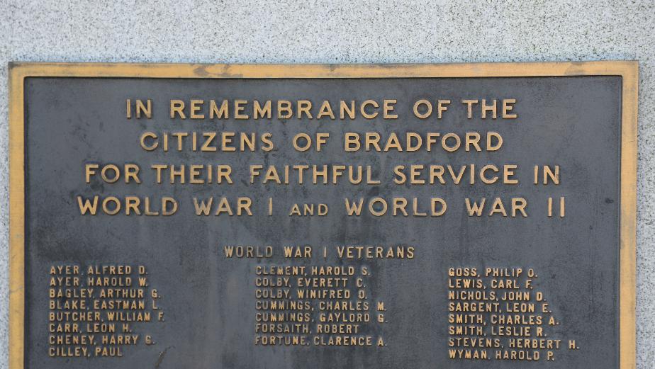 Bradford New Hampshire World War I Veterans Memorial