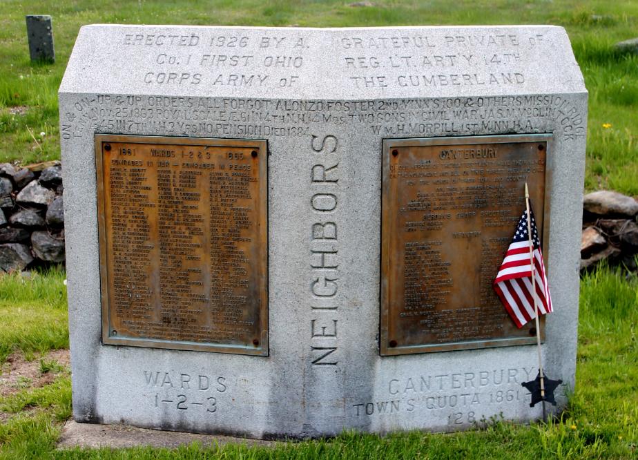 Canterbury Civil War Veterans Honor Roll