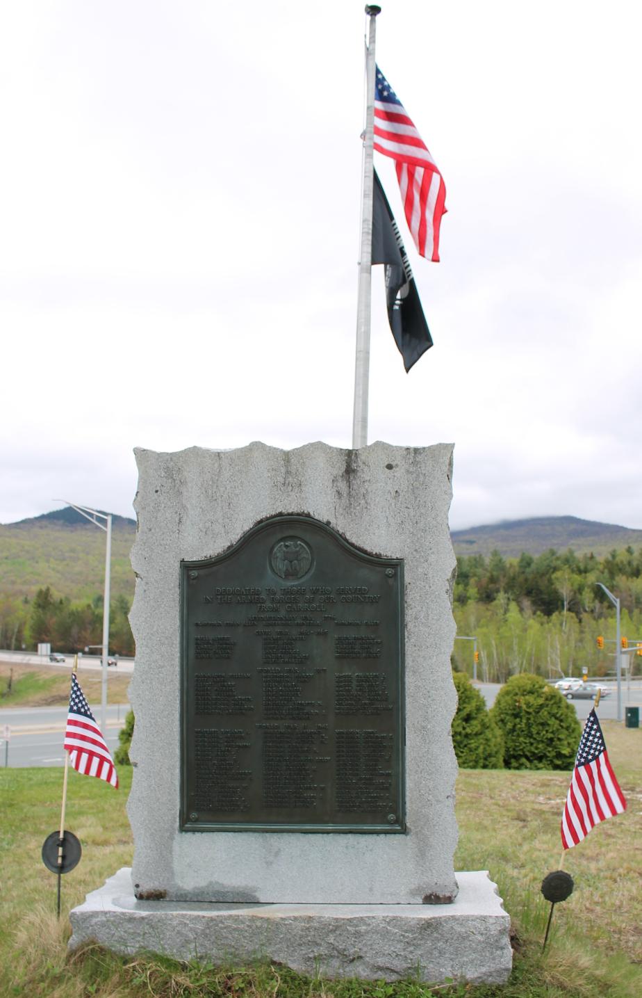 Carroll New Hampshire Veterans Memorial